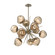 Luna LED Chandelier in Gilded Brass (404|CHB0095-0G-GB-FB-001-L3)