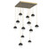 Cabochon LED Chandelier in Gilded Brass (404|CHB0093-12-GB-BC-C01-L3)