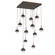 Cabochon LED Chandelier in Flat Bronze (404|CHB0093-12-FB-MC-C01-L1)