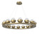 Cabochon LED Chandelier in Gilded Brass (404|CHB0093-0D-GB-MC-CA1-L3)