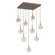 Cabochon LED Chandelier in Burnished Bronze (404|CHB0093-09-BB-TC-C01-L3)