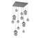 Mesa LED Chandelier in Gunmetal (404|CHB0089-12-GM-S-C01-L3)