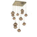 Mesa LED Chandelier in Heritage Brass (404|CHB0089-09-HB-B-C01-L3)