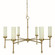 Emily Six Light Chandelier in Brushed Brass (8|5880 BR)