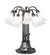 White Tiffany Pond Lily 12 Light Table Lamp in Mahogany Bronze (57|273105)