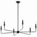 Alvaro Six Light Chandelier in Black (12|52690BK)