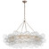 Talia LED Chandelier in Burnished Silver Leaf and Clear Swirled Glass (268|JN 5108BSL/CG)