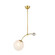 Christina One Light Pendant in Matte Swirl/Antique Brass/Natural (314|DPC14)