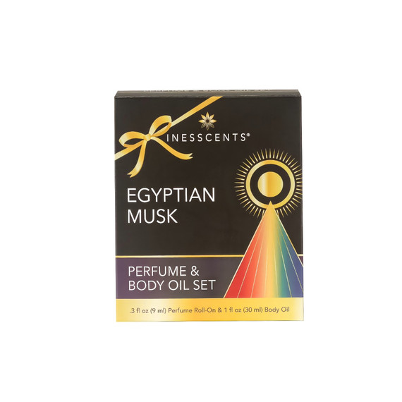 Inesscents Egyptian Musk Natural Perfume and Body Oil Set, Organic Scented Body Oil Inesscents Egyptian Musk Natural Perfume and Body Oil Set, Organic Scented Body Oil