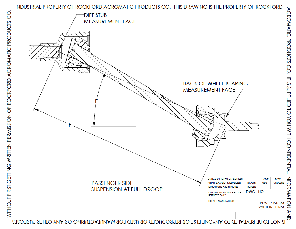 FORD RAPTOR IFS CUSTOM AXLE BUILDER
