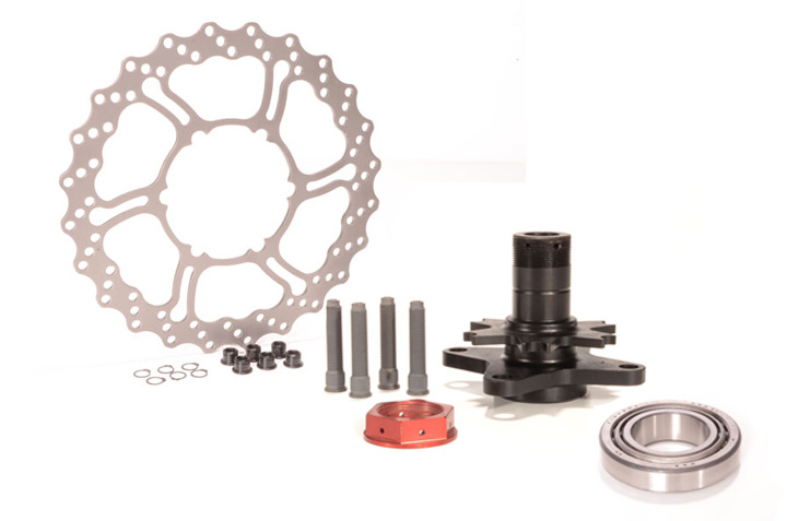 RCV FSAE Front Wheel Hub, Bearing & 220mm @ 4mm Brake Kit