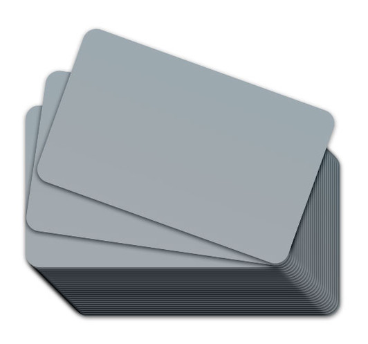 Gray Blank Plastic Cards