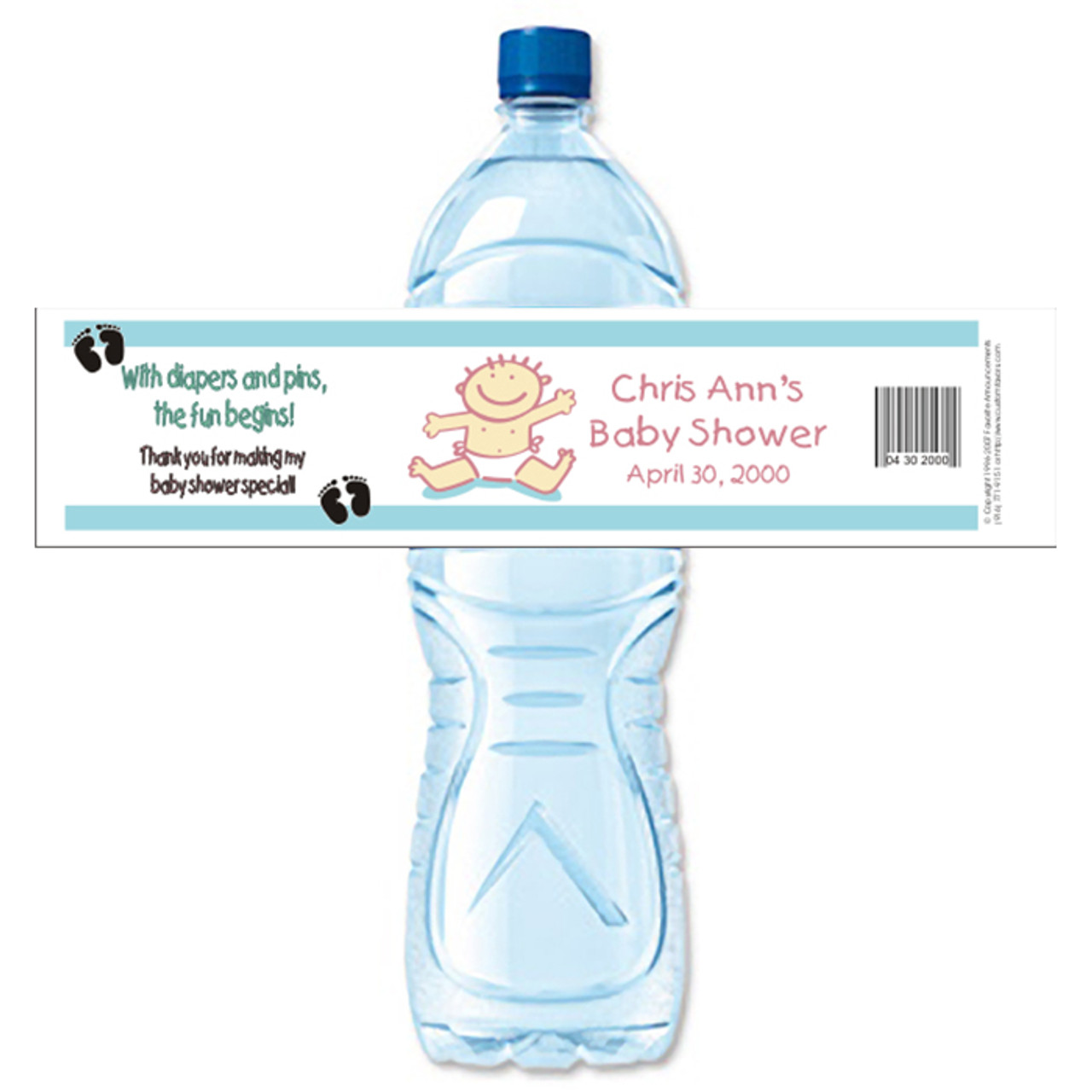 Ready To Pop Water Bottle Label  Baby Shower Water Bottle Stickers