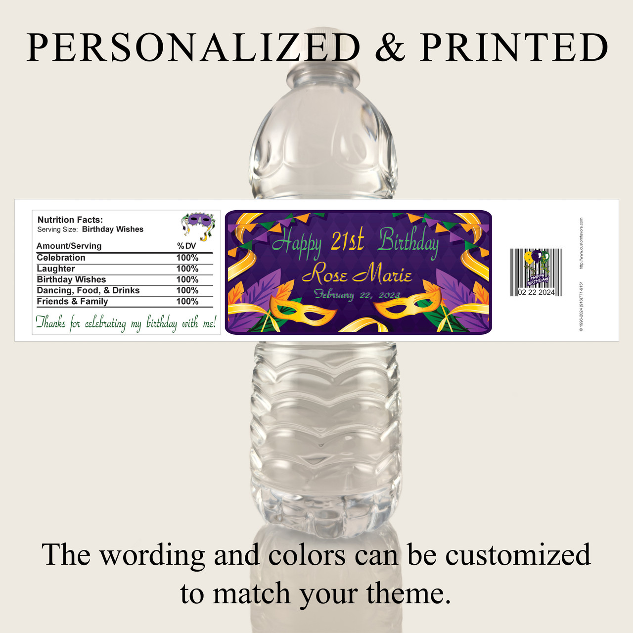 Mardi Gras Labels Favorite Announcements®