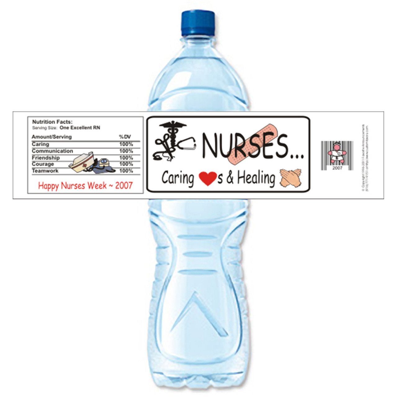 Smiley Face Water Bottle Labels