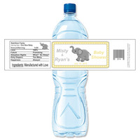 [Y681] Baby Elephant weatherproof water bottle label