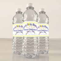 [Y116] Tennis Celebration weatherproof water bottle label - front photo 
