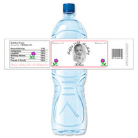 [Y461] Photo Birthday 3 weatherproof water bottle label
