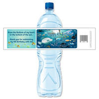 [Y579] Fish Under the Sea weatherproof water bottle label