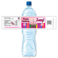 [Y640] Sweet Shop Birthday weatherproof water bottle label