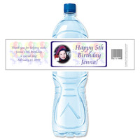 [Y85] Photo Birthday 2 weatherproof water bottle label