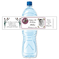 [Y96] Photo Birthday 1 weatherproof water bottle label
