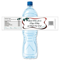 [Y514] Holiday Banner weatherproof water bottle label