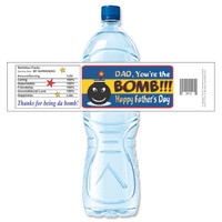 [Y614] Father's Day Bomb weatherproof water bottle label