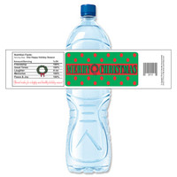 [Y678] Merry Christmas weatherproof water bottle label