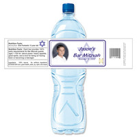 [Y229] Photo Mitzvah weatherproof water bottle label