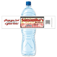 [Y413] Popcorn Movie weatherproof water bottle label