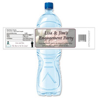 [Y124] Engagement Party Hands weatherproof water bottle label