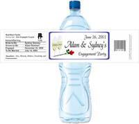 [Y134] Engagement Glasses weatherproof water bottle label