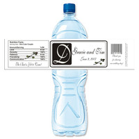 [Y283] Block Monogram weatherproof water bottle label