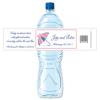 [Y350] Wedding Shower Umbrella 1 weatherproof water bottle label