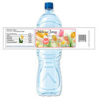 [Y568] Tulip Trance weatherproof water bottle label