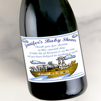 [LS01] Baby Shower Arc Custom Bottle Labels for Champagne, Wine, or Mini Liquor Bottles - perfect for table decorations