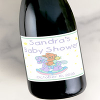 [LS07] Rocking Horse Custom Bottle Labels for Champagne, Wine, or Mini Liquor Bottles - perfect for table decorations