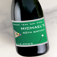 [LB026] Billiard Birthday Custom Bottle Labels for Champagne, Wine, or Mini Liquor Bottles - perfect for table decorations