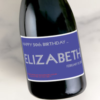 [LB047] Colored Background Birthday Custom Bottle Labels for Champagne, Wine, or Mini Liquor Bottles - perfect for table decorations
