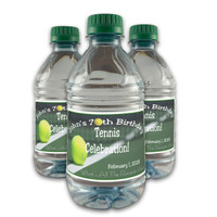 [LB019] Tennis Celebration Custom Bottle Labels for Champagne, Wine, or Mini Liquor Bottles - perfect for table decorations