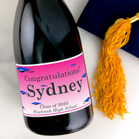 [LG08] Mortar Boards Custom Bottle Labels for Champagne, Wine, or Mini Liquor Bottles - perfect for table decorations