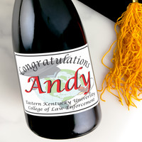 [LG01 World Graduation Custom Bottle Labels for Champagne, Wine, or Mini Liquor Bottles - perfect for table decorations