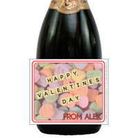 [L638] Scrabble Valentine's Day Label - closeup 