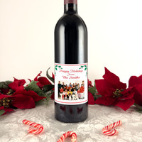 [L99] Holiday Photo Label - wine bottle, lifestyle photo 