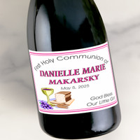 [LR008] Communion Custom Bottle Labels for Champagne, Wine, or Mini Liquor Bottles - perfect for table decorations