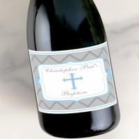 [LR032] Chevron Stripes Custom Bottle Labels for Champagne, Wine, or Mini Liquor Bottles - perfect for table decorations