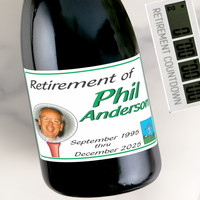 [LT02] Golf Photo Custom Bottle Labels for Champagne, Wine, or Mini Liquor Bottles - perfect for table decorations
