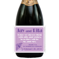 [L326] Wedding Shower Umbrella 1 Label - closeup 