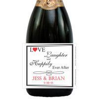 [L694] Love, Laughter & Happily Label - closeup 